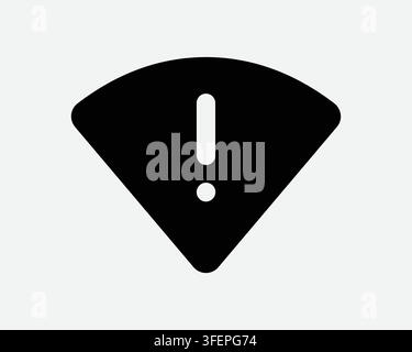 Wifi Problem No Internet Connection Icon Network Failure Warning Label Sign Offline Issue Symbol Stock Vector