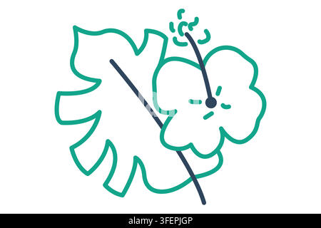 Tropical icon. line icon style. icon related to climate. summer elements vector illustration Stock Vector