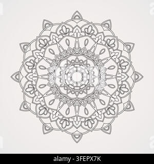 Beautiful mandalas for festive religious events can also be for decorations, henna, tattoo coloring books Stock Vector