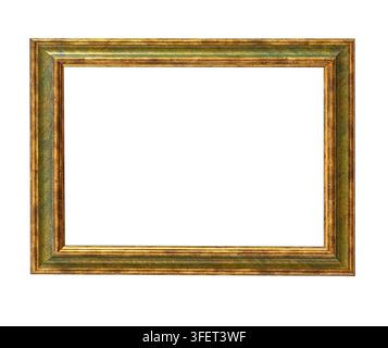 Empty rectangular antique wooden frame providing a classic border for content Stock Photo
