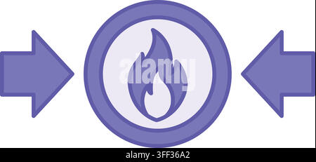 Colored Fire Button Icon. Vector Illustration. Fire Alarm System Device, Fire Alarm Trigger. Emergency Situation. Firefighter Concept Stock Vector