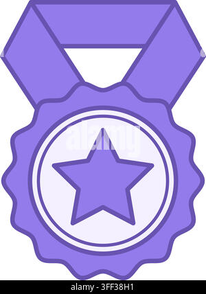 Colored Award Icon. Vector Icon. Best Brand, Best Reputation. Business and Shopping Concepts Stock Vector