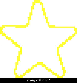 Black Star. Pixel art in Pixel art style. Pixel y2k Retro Icon. Digital Brutalist techno Symbol on transparent background. Vector illustration. Stock Vector