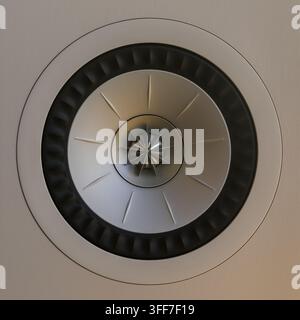 A close-up head-on shot of a modern Hi-Fi speaker driver Stock Photo