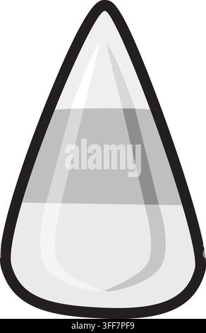 Candy Corn - Black and White Stock Vector