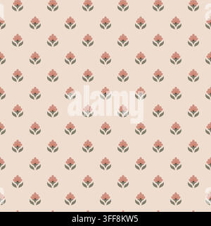 Cute Ditsy Floral Sprig Apparel Background Stock Vector