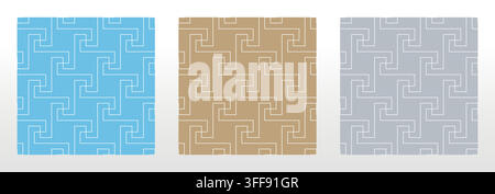 Set of abstract geometric patterns. Seamless vector backgrounds. Colored ornaments Graphic modern patterns Simple lattice graphic design Stock Vector