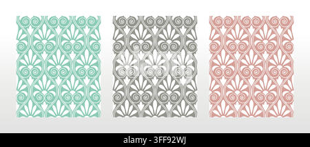Collection of flower geometric patterns. Seamless vector backgrounds. Colored ornaments. Ornament for fabric, wallpaper, packaging. Decorative prints Stock Vector