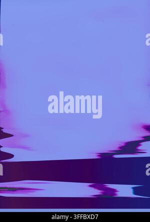 Abstract digital glitch background with purple and violet gradients. Experimental vaporwave aesthetic featuring distorted lines and chromatic aberrati Stock Photo