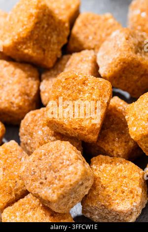 Raw Organic Cane Sugar Cube in a Bunch Stock Photo