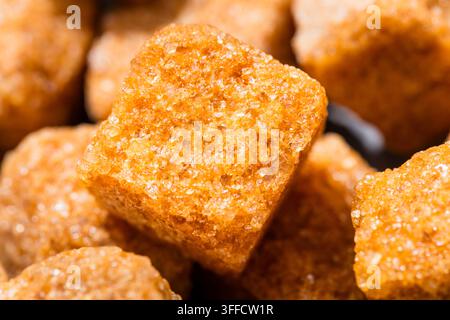 Raw Organic Cane Sugar Cube in a Bunch Stock Photo