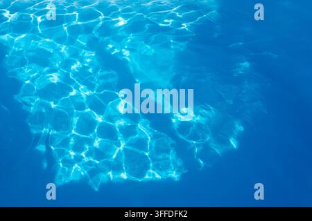Clear blue water in the swimming pool Stock Photo