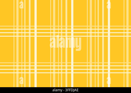 Yellow tartan plaid seamless pattern vector background. Classic scottish flannel fabric texture design for textile, apparel, and wrapping paper. Stock Vector