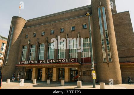 Liverpool Philharmonic Hall facade on Hope Street in Liverpool, England, UK - 8 September 2026. High quality photo Stock Photo