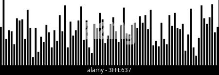 Music equalizer bars showing audio wave levels and sound frequency spectrum. Perfect for podcast covers, radio apps, or digital dj mixer backgrounds. Stock Vector