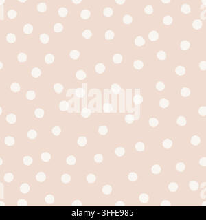 Seamless polkadot pattern with colorful confetti circles creates a playful birthday texture vector illustration background. Stock Vector