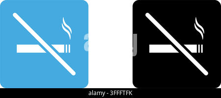 No Smoking Sign Solid Icon Set. Smoking Prohibition, Health Awareness, And Tobacco-Free Zone Silhouette Symbol Collection. Public Health Promotion Stock Vector