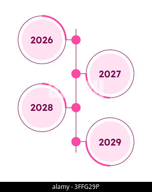Vertical timeline infographic 4 steps Stock Vector