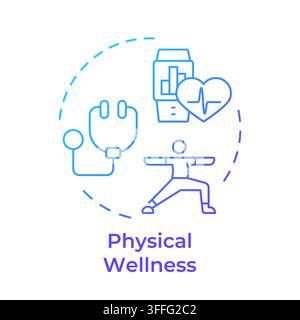 Physical wellness gradient outline concept icon Stock Vector