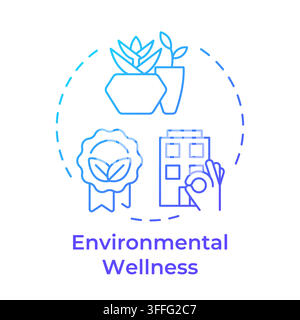 Environmental wellness gradient outline concept icon Stock Vector