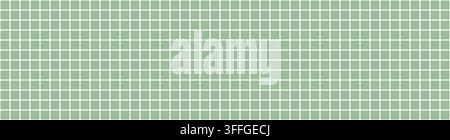 Green ceramic tile background, seamless square mosaic pattern for bathroom wall and floor. Stock Vector