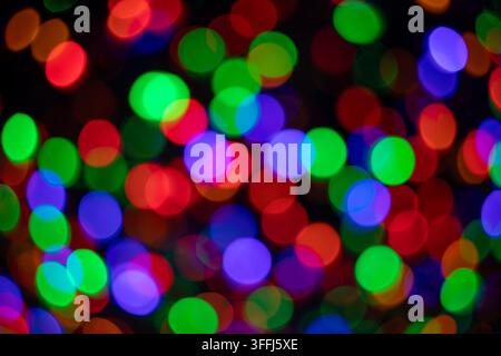 Abstract background of colorful bokeh lights Stock Photo