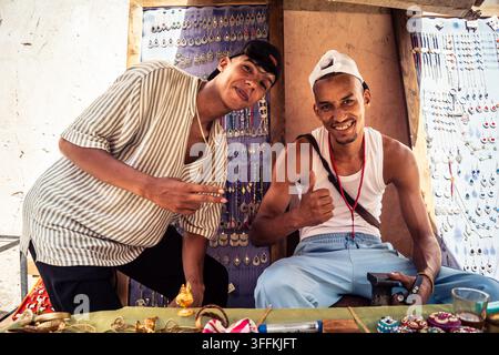 ​Marrakech, Morocco, September 08, 2026 Local artisans and craftsmen handcrafting traditional wooden and metal objects in small workshops throughout t Stock Photo