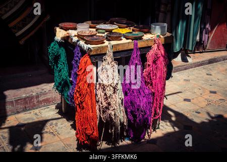 ​Marrakech, Morocco, September 08, 2026 Local artisans and craftsmen handcrafting traditional wooden and metal objects in small workshops throughout t Stock Photo