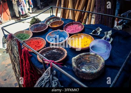 ​Marrakech, Morocco, September 08, 2026 Local artisans and craftsmen handcrafting traditional wooden and metal objects in small workshops throughout t Stock Photo