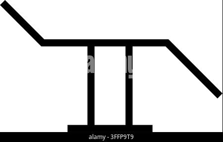 IEC 60417-5369 Function/description: To indicate a reference to a surgical table symbol, black vector icon Stock Vector