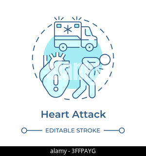 Stroke monochrome blue concept icon Stock Vector