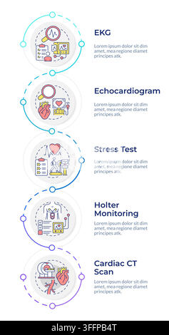 Early cardiovascular indicators infographic design template Stock Vector