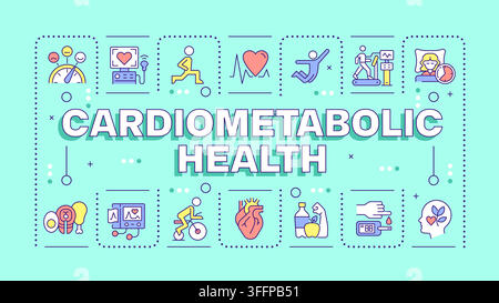 Cardiometabolic health concept banner Stock Vector