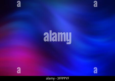 Abstract blurred background with deep blue, violet, and magenta light gradients. Soft luminous color transitions create a surreal dark backdrop for te Stock Photo