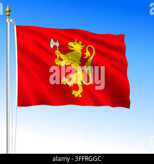 Norway official Royal waving flag, european country, vector illustration Stock Vector