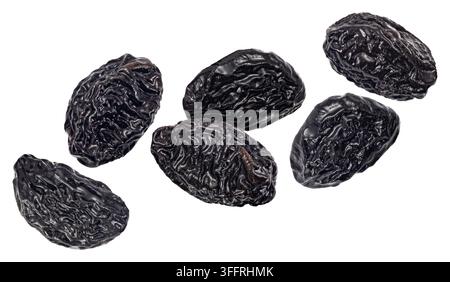 Prunes isolated on white background Stock Photo
