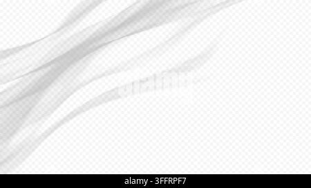Easy to edit layered vector shadow. Diagonal wavy shadow on transparent checkerboard. Adjust tonal layer opacity to control shadow intensity and perce Stock Vector