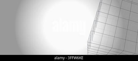 Wire Cube vector background with balanced copy space for microstock and commercial design projects. Stock Vector