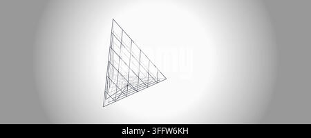 Wire Pyramid vector background with crisp scalable linework for microstock and commercial design projects. Stock Vector