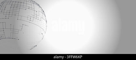 Tech Globe vector background with balanced copy space for microstock and commercial design projects. Stock Vector