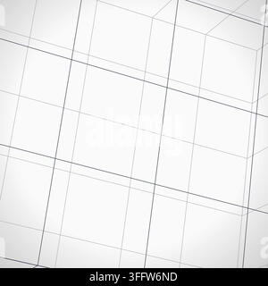 Decorative wire cube illustration for editorial graphics, creative layouts, and modern visual branding. Stock Vector