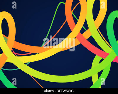 Bright Gradient Zigzag Bands vector background with minimal abstract composition for microstock and commercial design projects. Stock Vector