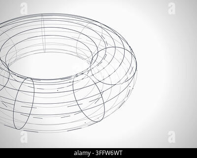 Wire Torus vector background with versatile graphic elements for microstock and commercial design projects. Stock Vector