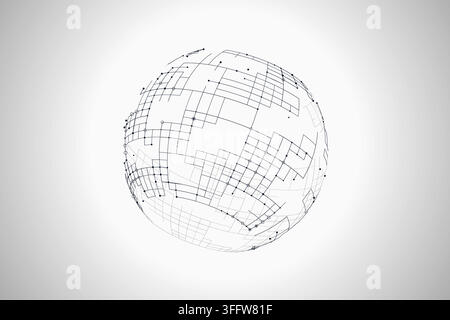 Tech Globe vector background with minimal abstract composition for microstock and commercial design projects. Stock Vector