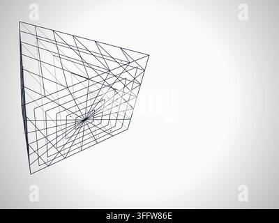 Wire Pyramid vector background with clean editable vector shapes for microstock and commercial design projects. Stock Vector