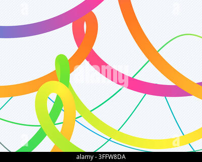 Bright Gradient Zigzag Bands vector background with versatile graphic elements for microstock and commercial design projects. Stock Vector