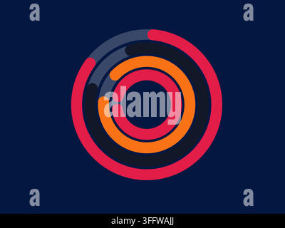Color Circles vector background with minimal abstract composition for microstock and commercial design projects. Stock Vector