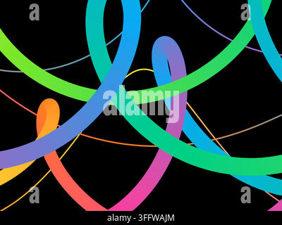 Decorative bright gradient zigzag bands illustration for creative templates, creative layouts, and modern visual branding. Stock Vector