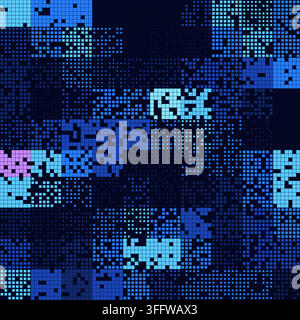 Decorative fintech block grid illustration for social media posts, creative layouts, and modern visual branding. Stock Vector