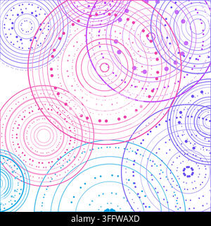 Concentric Ring Groups vector background with decorative geometric detail for microstock and commercial design projects. Stock Vector